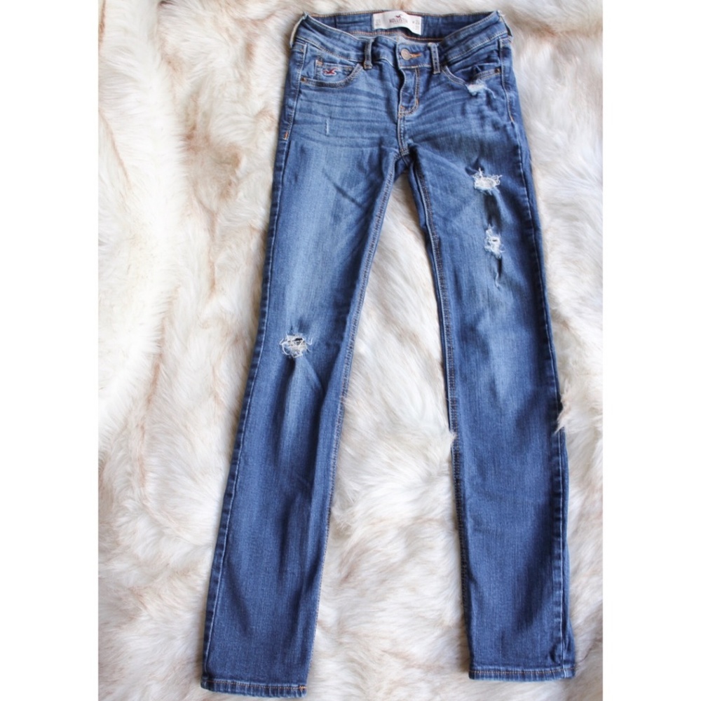 Hollister light distress jeans